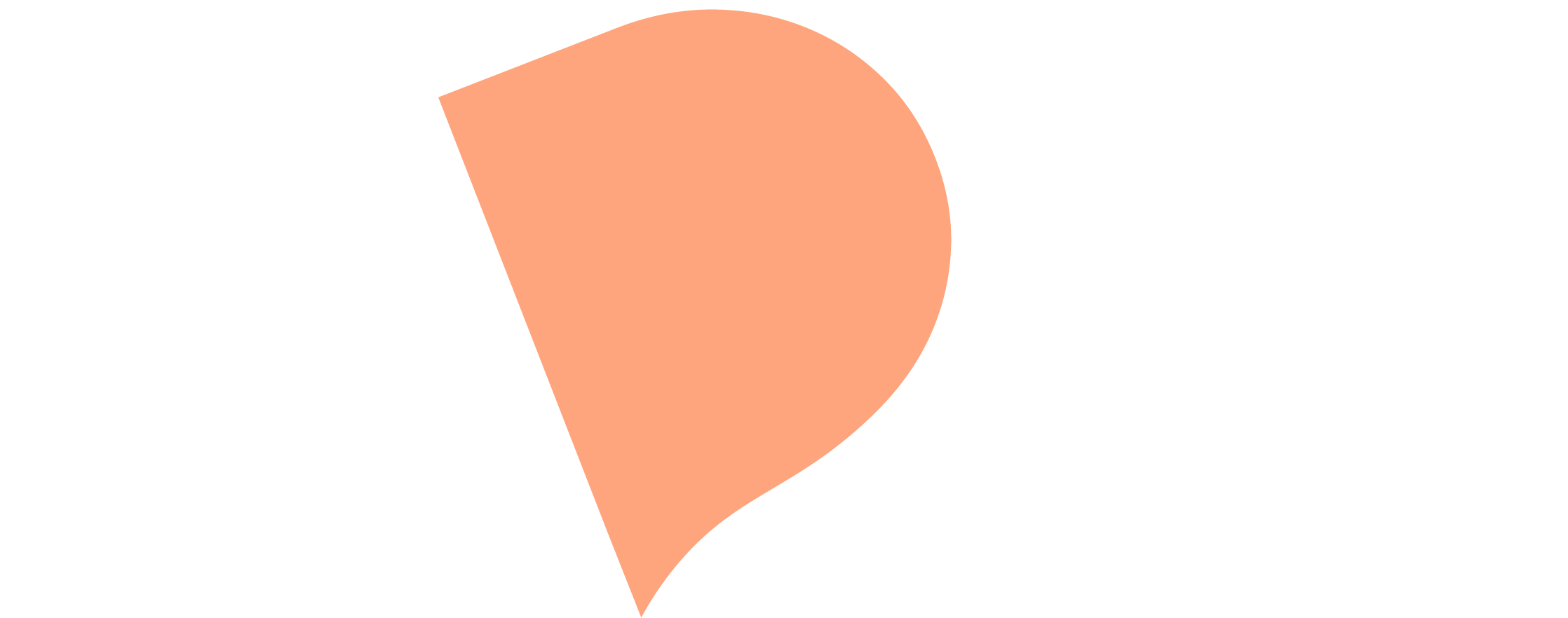 Logotipo blanco y naranja
